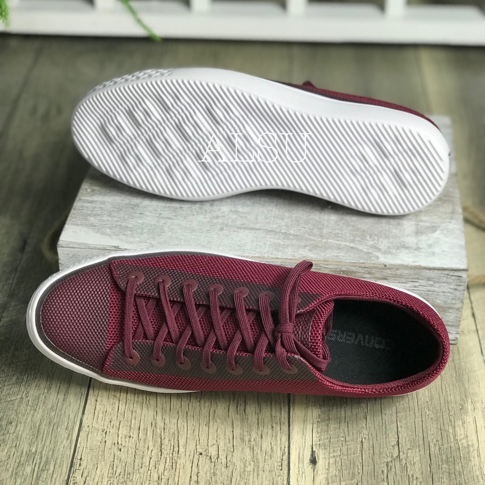 Converse Ctas Modern OX Bordeaux Burgundy White M - Picture 3 of 8